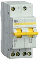 Выключатель-разъединитель трехпозиционный ВРТ-63 2P 16А IEK MPR10-2-016