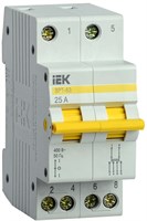 Выключатель-разъединитель трехпозиционный ВРТ-63 2P 25А IEK MPR10-2-025