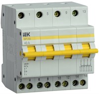 Выключатель-разъединитель трехпозиционный ВРТ-63 4P 40А IEK MPR10-4-040