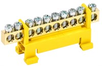 Шина PE "земля" на DIN-изол тип "Стойка" ШНИ-6х9-10-С-Ж IEK YNN10-69-10P-K05