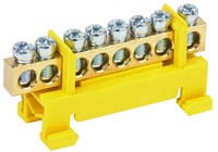 Шина PE "земля" на DIN-изол тип "Стойка" ШНИ-6х9-8-С-Ж IEK YNN10-69-8P-K05