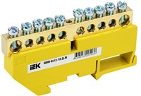 Шина PE "земля" на DIN-изол ШНИ-8х12-10-Д-Ж IEK YNN10-812-10D-K05