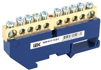 Шина N "ноль" на DIN-изол ШНИ-8х12-10-Д-С IEK YNN10-812-10D-K07