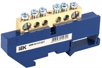 Шина N "ноль" на DIN-изол ШНИ-8х12-6-Д-С IEK YNN10-812-6D-K07
