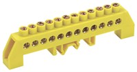 Шина PE "земля" в комб DIN-изол"Стойка" ШНИ-8х12-12-КС-Ж IEK YNN10-812-12DP-K05