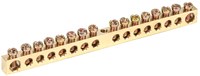Шина PEN "земля-ноль" 6х9мм 16/1 (16групп/креп по центр) IEK YNN10-16-100