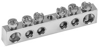 Шина PEN "земля-ноль" 6х9мм 6/1 Ni (6групп/креп. цен.) IEK YNN10-06-100-N