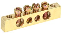 Шина PEN "земля-ноль" 6х9мм 4/2 (4группы/креп по краям) IEK YNN11-04-100