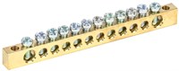 Шина PEN "земля-ноль" 6х9мм 12/2 (12групп/креп по краям) IEK YNN11-12-100