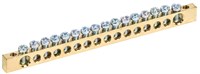 Шина PEN "земля-ноль" 6х9мм 16/2 (16групп/креп по краям) IEK YNN11-16-100