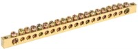 Шина PEN "земля-ноль" 6х9мм 20/2 (20групп/креп по краям) IEK YNN11-20-100
