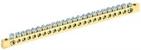 Шина PEN "земля-ноль" 6х9мм 24/2 (24групп/креп по краям) IEK YNN11-24-100