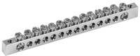 Шина PEN "земля-ноль" 6х9мм 14/2 Ni (14групп/креп. кр.) IEK YNN11-14-100-N