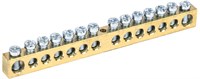 Шина PEN "земля-ноль" 8х12мм 14/1 (14групп/креп по цент) IEK YNN20-14-100