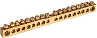 Шина PEN "земля-ноль" 8х12мм 18/1 (18групп/креп по цент) IEK YNN20-18-100
