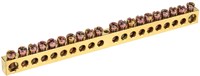 Шина PEN "земля-ноль" 8х12мм 20/1 (20групп/креп по цент) IEK YNN20-20-100