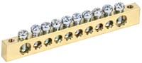 Шина PEN "земля-ноль" 8х12мм 10/2 (10групп/креп по краям) IEK YNN21-10-100