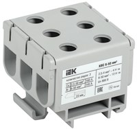 Клемма вводная силовая КВС 6-50 кв.мм. 3-рядная серая IEK YZN14-050-K03