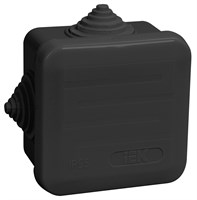 Коробка расп. КМ41236 70х70х40мм IP44 4 вв. черная IEK UKO21-070-070-040-K02-44