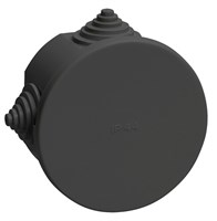 Коробка расп. КМ41237 D=75х40мм IP44 4 вв. черная IEK UKO21-075-040-000-K02-44