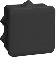 Коробка расп. КМ41255 100х100х50мм IP44 6 вв. черная IEK UKO21-100-100-050-K02-44
