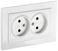 BRITE Роз. 2-я без з/к/ш 10А в сб. РС12-2-БрБ бел. IEK BR-R20-10-K01-F