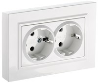 BRITE Роз. 2-я с з/к без з/ш 16А в сб. РС12-3-БрБ бел. IEK BR-R21-16-K01-F