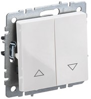 BRITE Выключ. жалюзи 10А ВС10-1-5-БрБ бел. IEK BR-V15-0-10-K01
