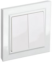 BRITE Выключ. 2-кл. 10А в сб. ВСР10-2-0-БрБ бел. IEK BR-V20-0-10-K01-F