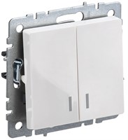 BRITE Выключ. 2-кл. с инд. 10А ВС10-2-1-БрБ бел. IEK BR-V20-1-10-K01