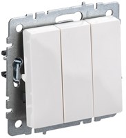 BRITE Выключ. 3-кл. 10А ВС10-3-0-БрБ бел. IEK BR-V30-0-10-K01
