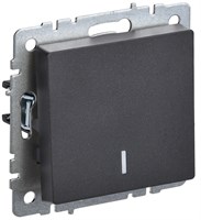 BRITE Выключ. 1-кл. с инд. 10А ВС10-1-1-БрЧ черн. IEK BR-V10-1-10-K02