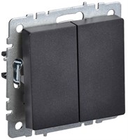 BRITE Выключ. 2-кл. 10А ВС10-2-0-БрЧ черн. IEK BR-V20-0-10-K02