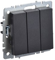 BRITE Выключ. 3-кл. 10А ВС10-3-0-БрЧ черн. IEK BR-V30-0-10-K02