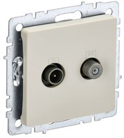BRITE Роз. двойная TV+SAT РТВ/РСп12-БрКр беж. IEK BR-AF20-O-K10