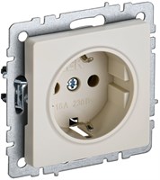 BRITE Роз. с з/к без з/ш 16А РС11-1-0-БрКр беж. IEK BR-R11-16-K10