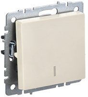 BRITE Выключ. 1-кл. с инд. 10А ВС10-1-1-БрКр беж. IEK BR-V10-1-10-K10
