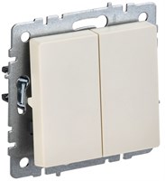 BRITE Выключ. 2-кл. 10А ВС10-2-0-БрКр беж. IEK BR-V20-0-10-K10
