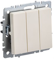 BRITE Выключ. 3-кл. 10А ВС10-3-0-БрКр беж. IEK BR-V30-0-10-K10