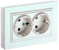 BRITE Роз. 2-я с з/к без з/ш 16А в сб. РС12-3-БрЖ жемч. IEK BR-R21-16-K36-F