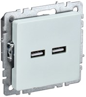 BRITE Роз. USB A+A 3,1А РЮ10-1-БрЖ жемч. IEK BR-U21-D31-K36
