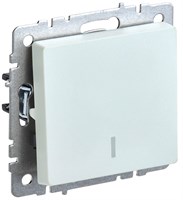 BRITE Выключ. 1-кл. с инд. 10А ВС10-1-1-БрЖ жемч. IEK BR-V10-1-10-K36