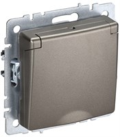 BRITE Роз. с з/к/ш с кр. 16А IP44 РСбш10-3-44-БрШ шамп. IEK BR-R16-16-44-K37