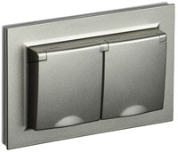 BRITE Роз. 2-я с кр. 16А в сб IP44 РСбш12-3-44-БрШ шамп. IEK BR-R26-16-44-K37-F