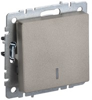 BRITE Выключ. 1-кл. с инд. 10А ВС10-1-1-БрШ шамп. IEK BR-V10-1-10-K37