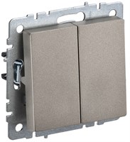 BRITE Выключ. 2-кл. 10А ВС10-2-0-БрШ шамп. IEK BR-V20-0-10-K37