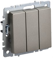 BRITE Выключ. 3-кл. 10А ВС10-3-0-БрШ шамп. IEK BR-V30-0-10-K37
