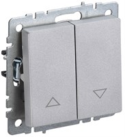BRITE Выключ. жалюзи 10А ВС10-1-5-БрА алюм. IEK BR-V15-0-10-K47