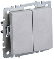 BRITE Выключ. 2-кл. 10А ВС10-2-0-БрА алюм. IEK BR-V20-0-10-K47