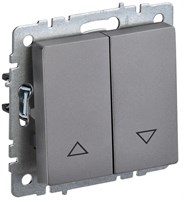 BRITE Выключ. жалюзи 10А ВС10-1-5-БрС сталь IEK BR-V15-0-10-K46